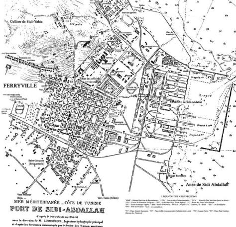 Plan de l'Arsenal de Sidi-Abdallah en 1935/36 avant les travaux d'expansion