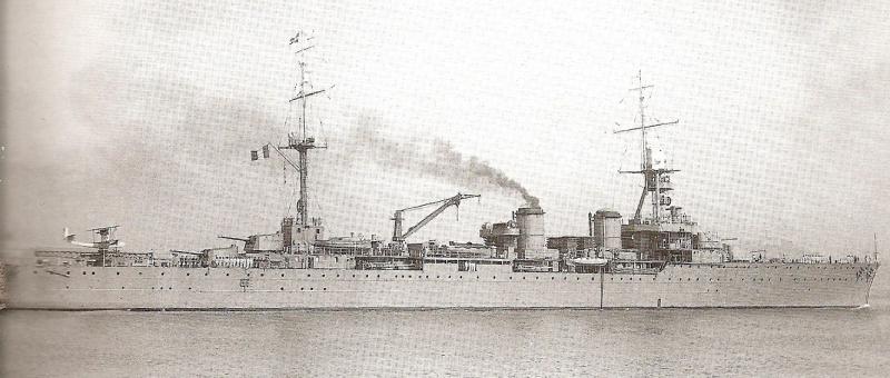 Le croiseur léger Primauguet, navire-amiral des FNAEF